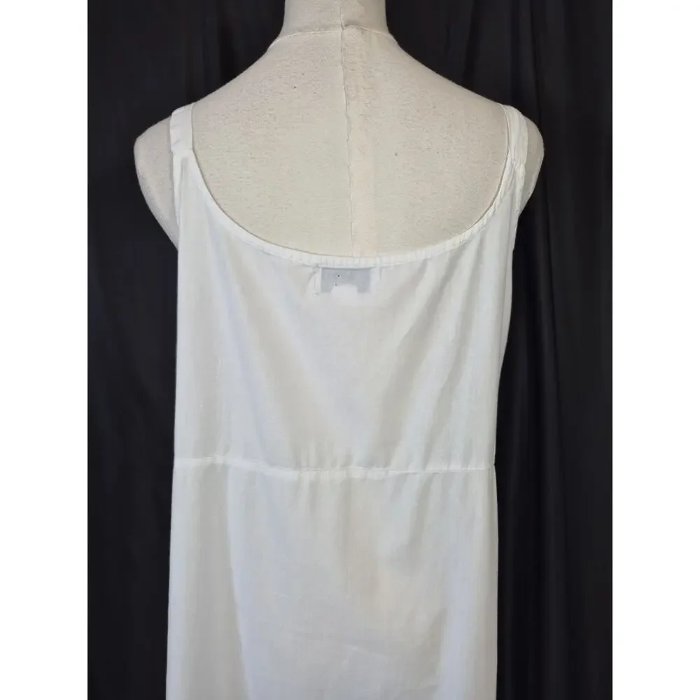 The 1 For U Ruby White Cotton Sleeveless Nightgown Medium